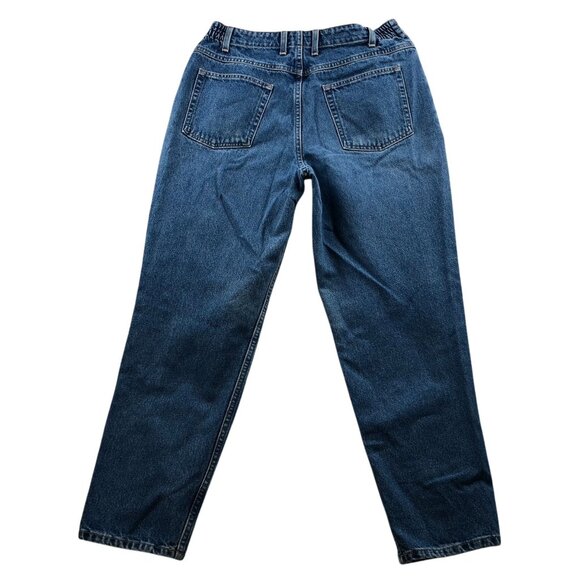 L.L. Bean Womens Jeans Size 14 Original Fit Relaxed Straight Leg Elastic Waist - Picture 2 of 13